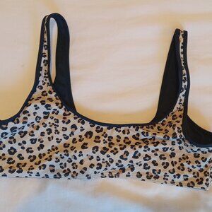 Size large bikini top pac sun swim leopard print